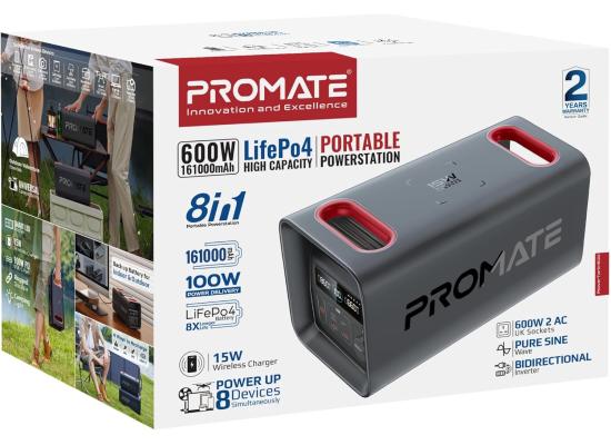 Promate PowerTank-600 Portable Power Station 600W 